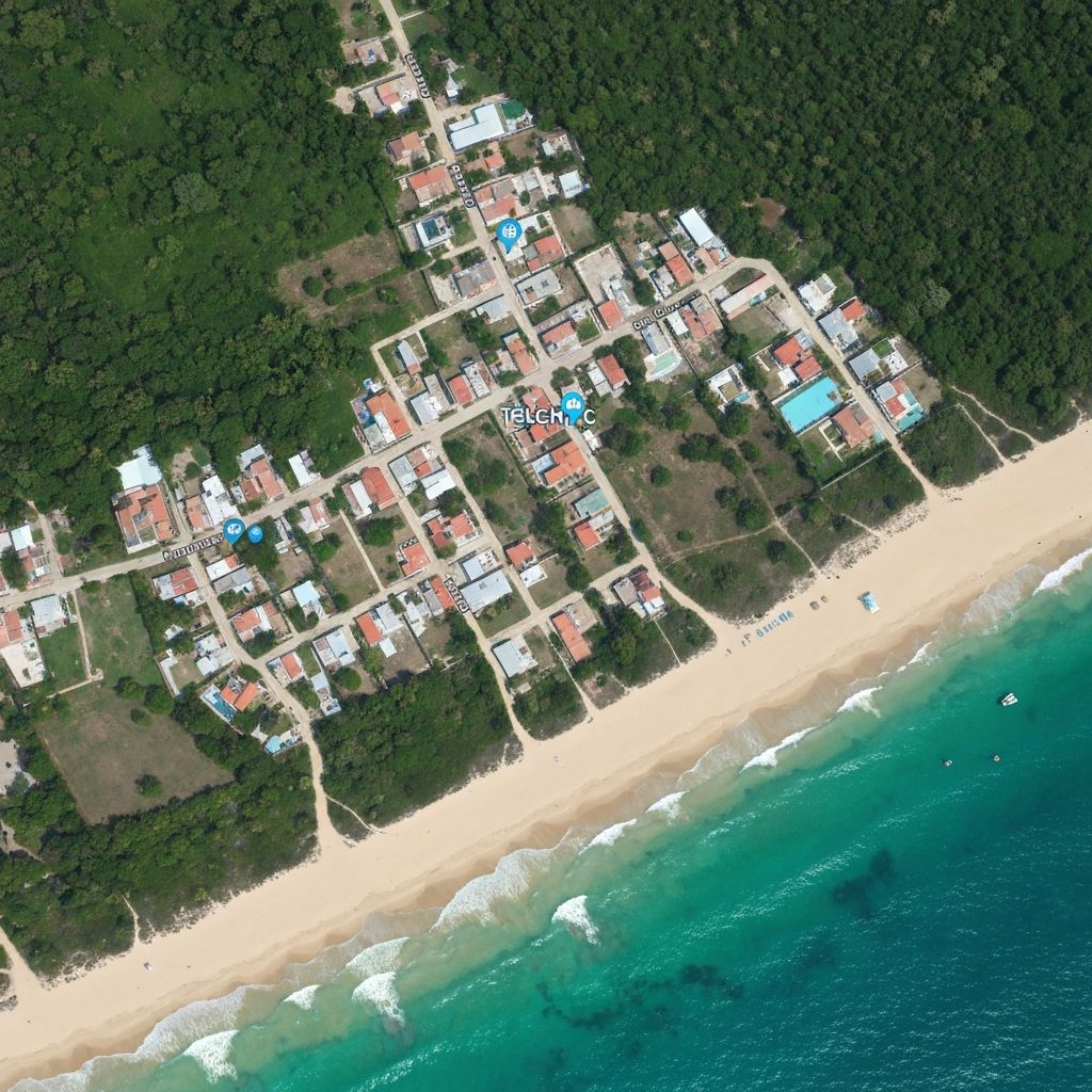 Mapa de ubicación de Telchac Puerto